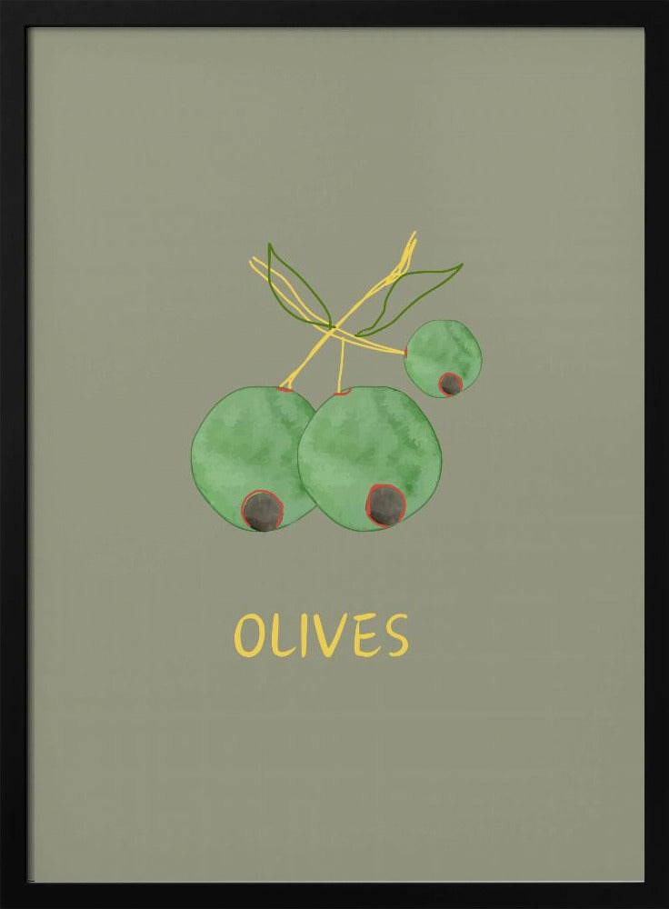 Oliven in Grün | Poster