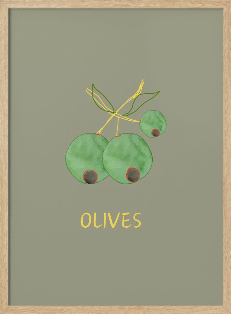 Oliven in Grün | Poster