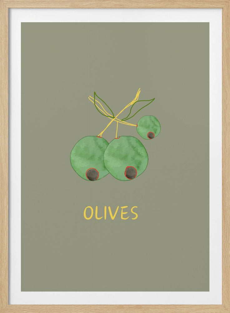 Oliven in Grün | Poster