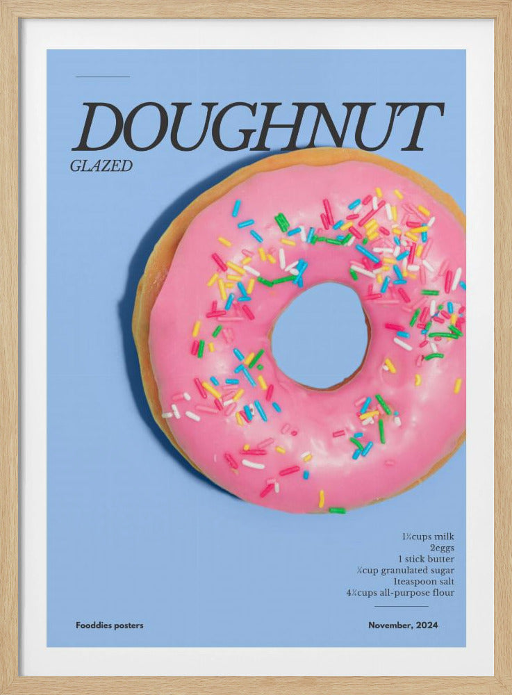 Donut mit rosa Glasur | Poster