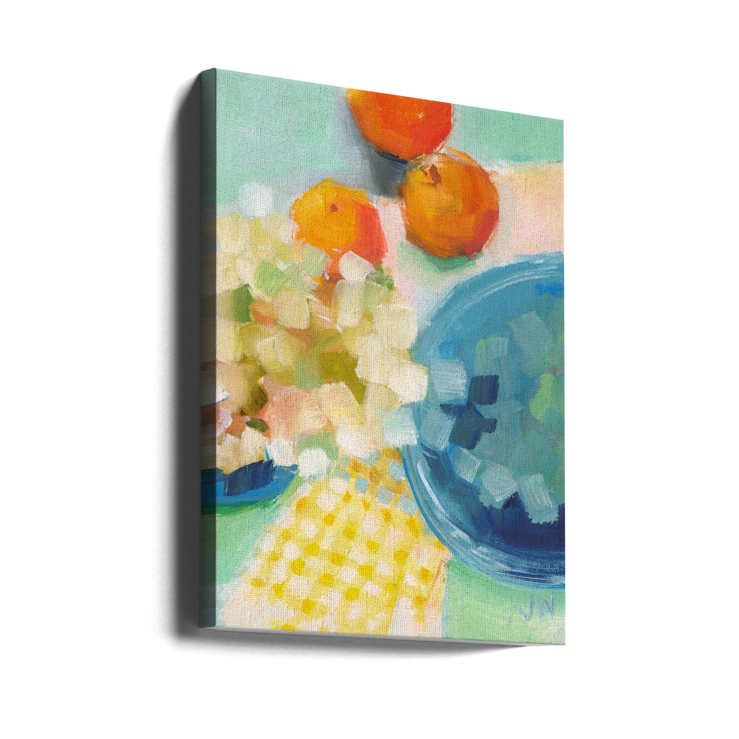 Orangen und Hortensien | Leinwand