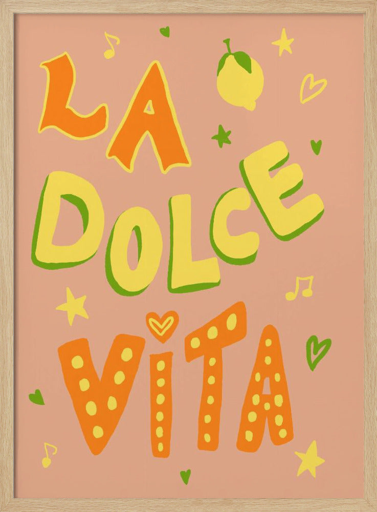 Poster La Dolce Vita Rosa Up | Poster