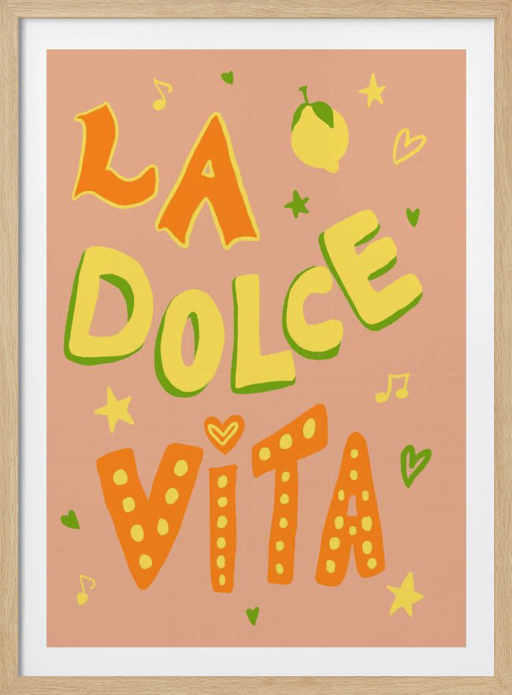Poster La Dolce Vita Rosa Up | Poster
