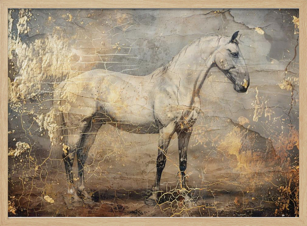 Pferd Vintage Kunst Illustration 06 | Poster