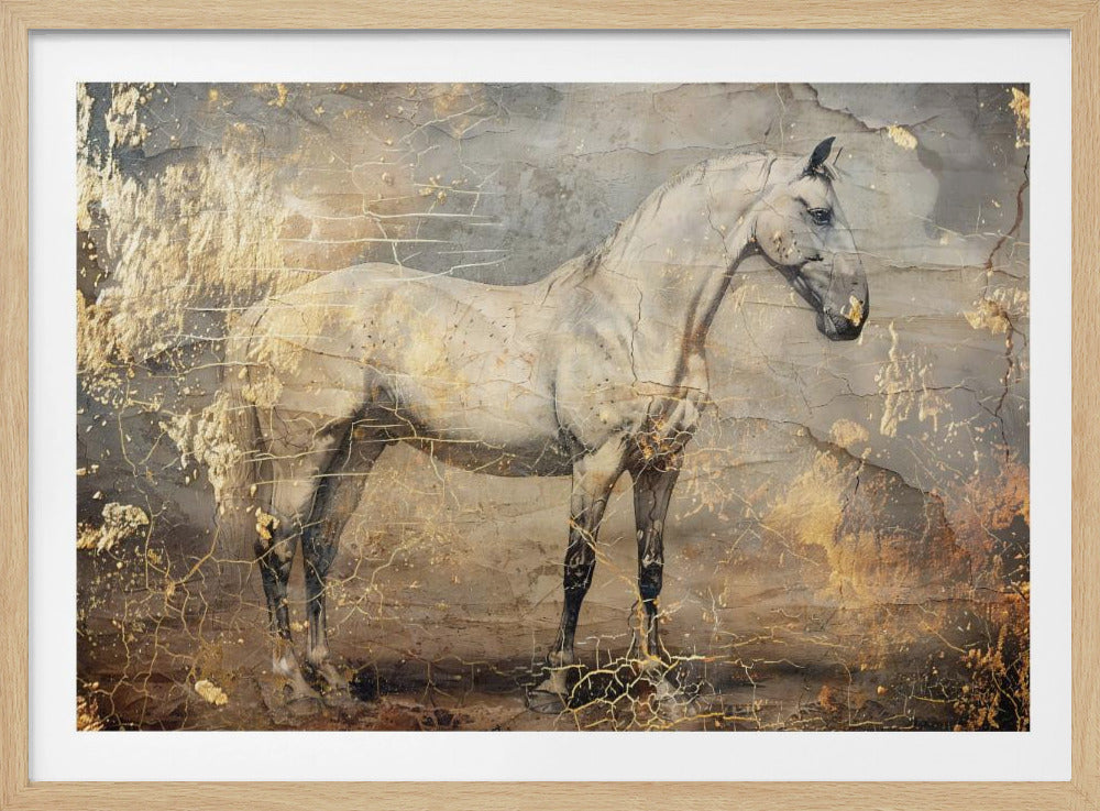 Pferd Vintage Kunst Illustration 06 | Poster