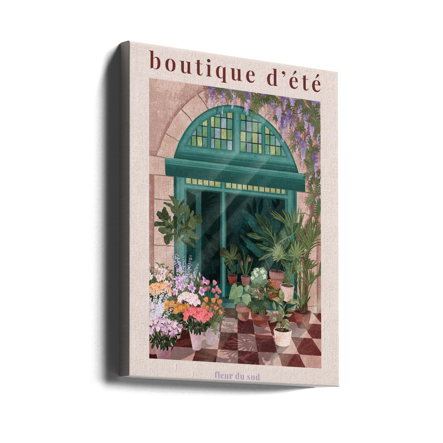 Französischer Blumenladen Poster - Kunstdruck | Leinwand-Bilder