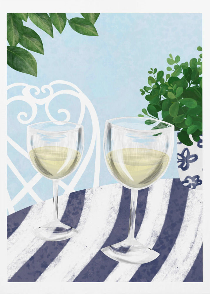 White wine under the tree | Poster