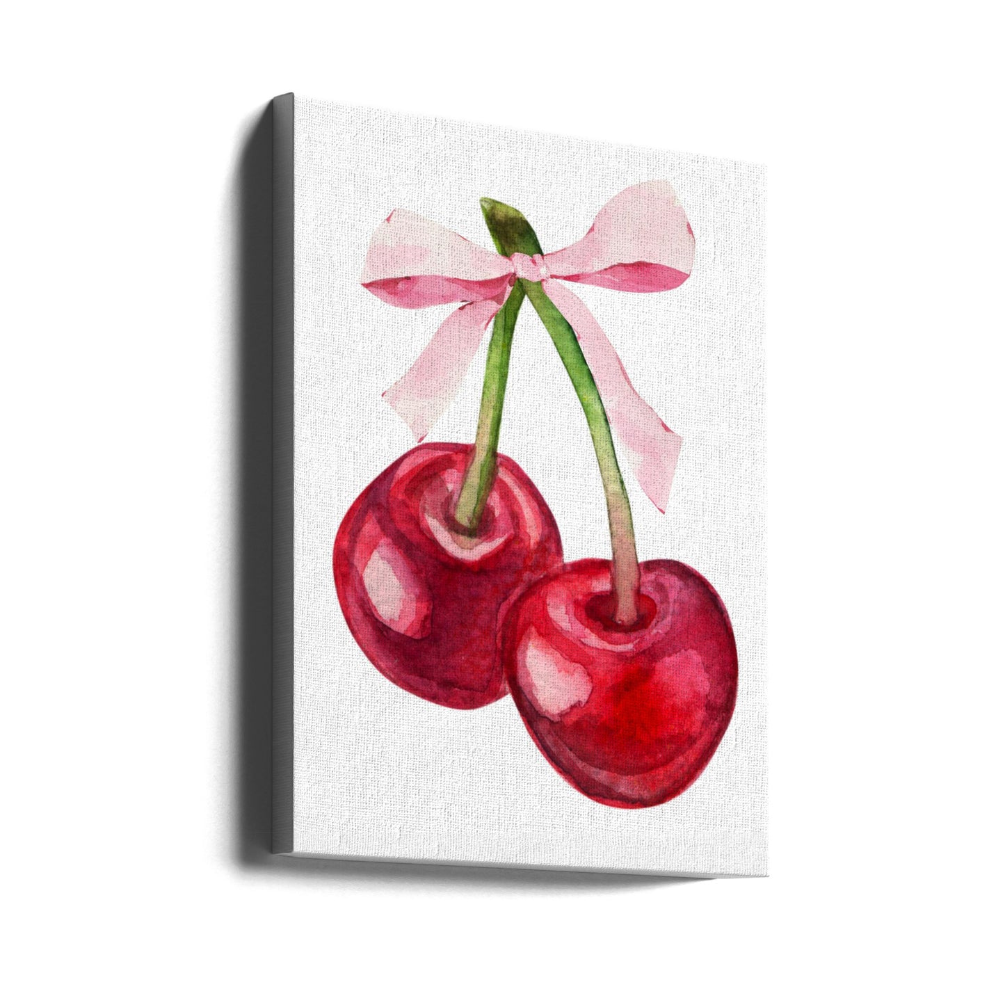 Rote Kirschrosa Schleife | Leinwand