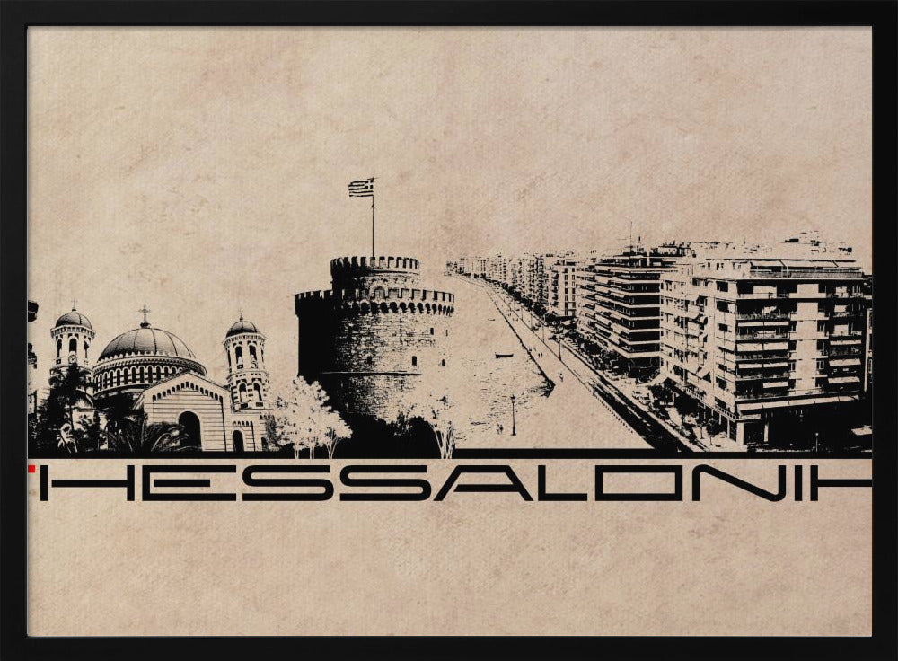 Thessaloniki Greece Skyline City Art (1) | Poster