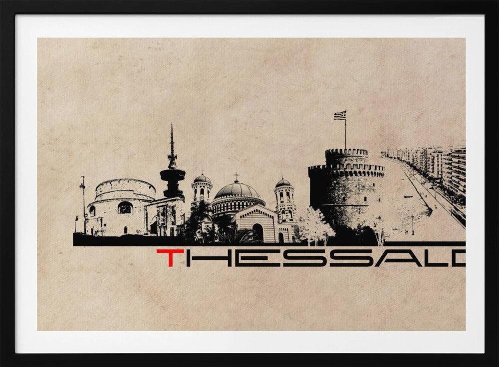 Thessaloniki Greece Skyline City Art (1) | Poster