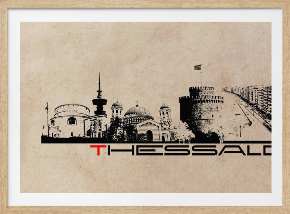 Thessaloniki Greece Skyline City Art (1) | Poster