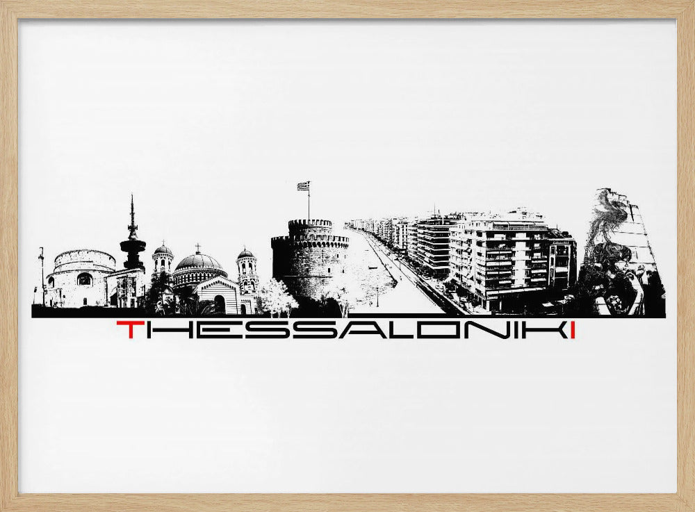 Thessaloniki Greece Skyline City Art (2) | Poster