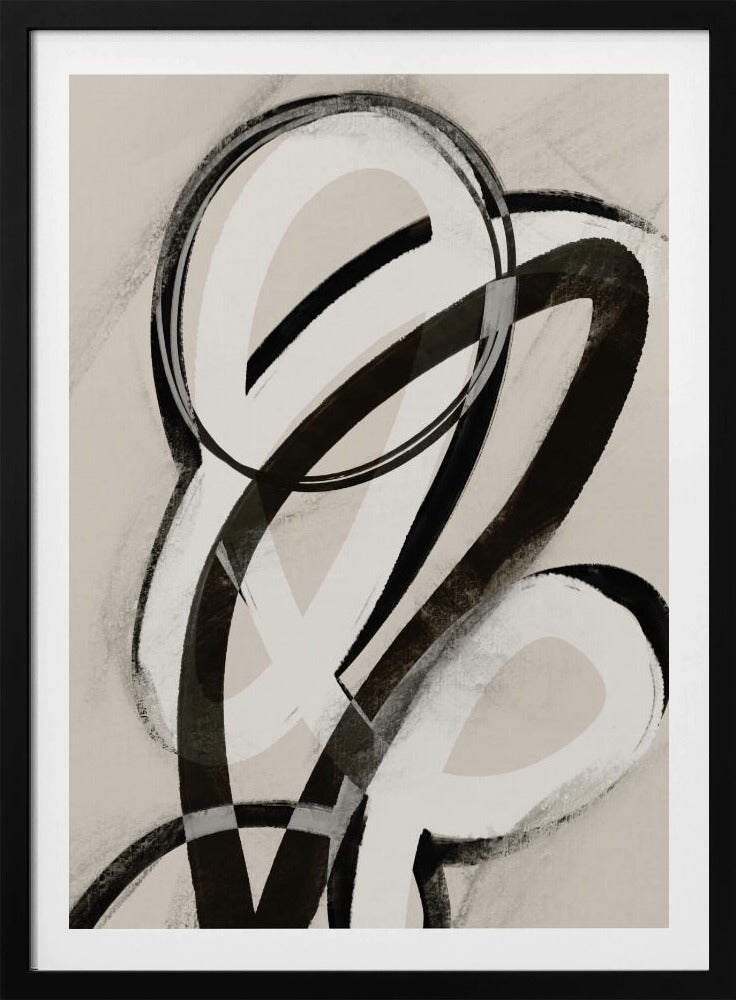 Schwarz-Weiß-Striche Nr. 1 | Poster