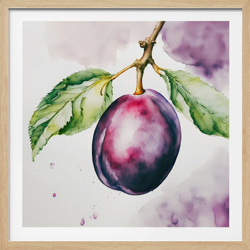 Prune, aquarelle, encre | Posters - Affiche Artistique