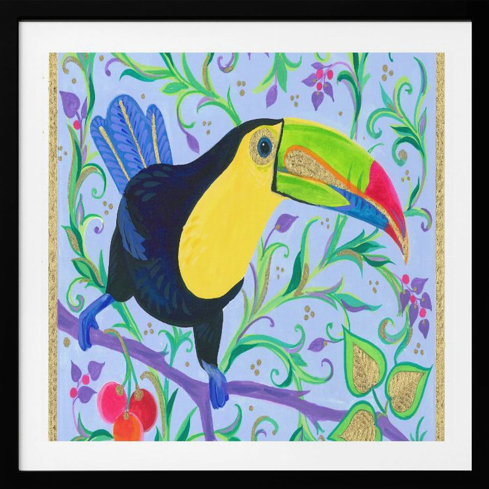 Colorful Beak Perched On A Branch | Poster