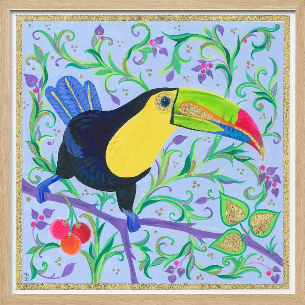 Colorful Beak Perched On A Branch | Poster