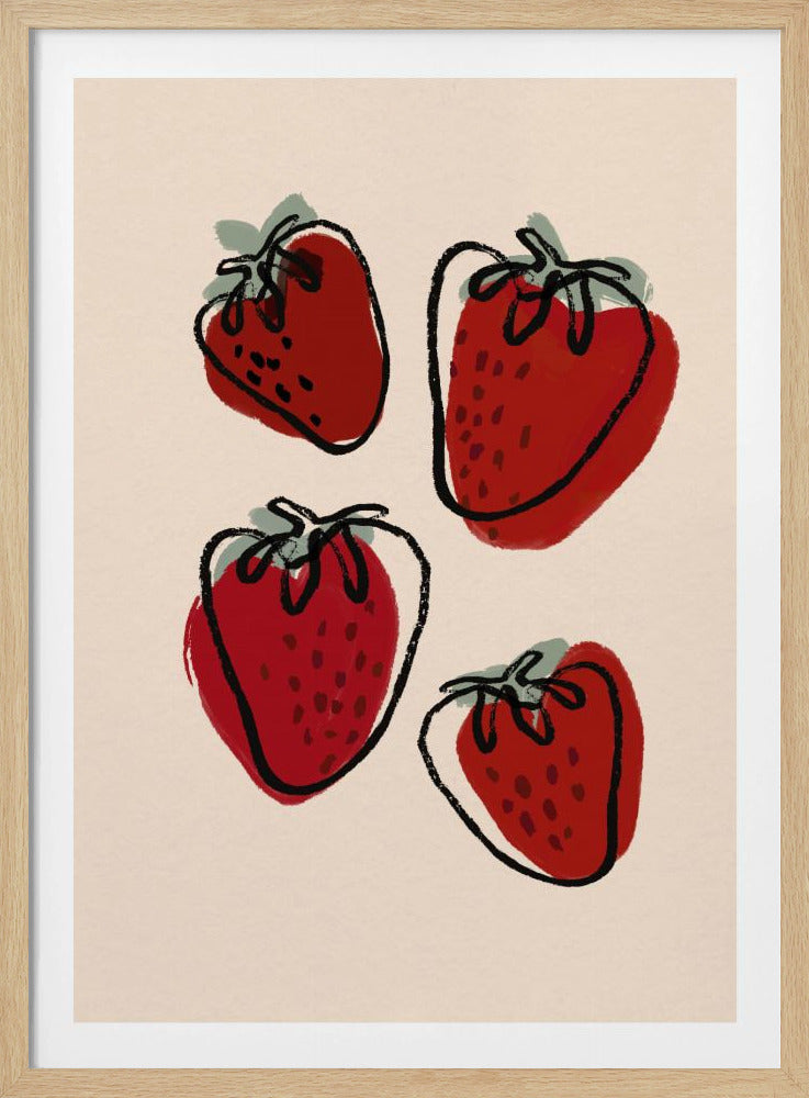 Mansikat | Julisteet - Taidevedokset