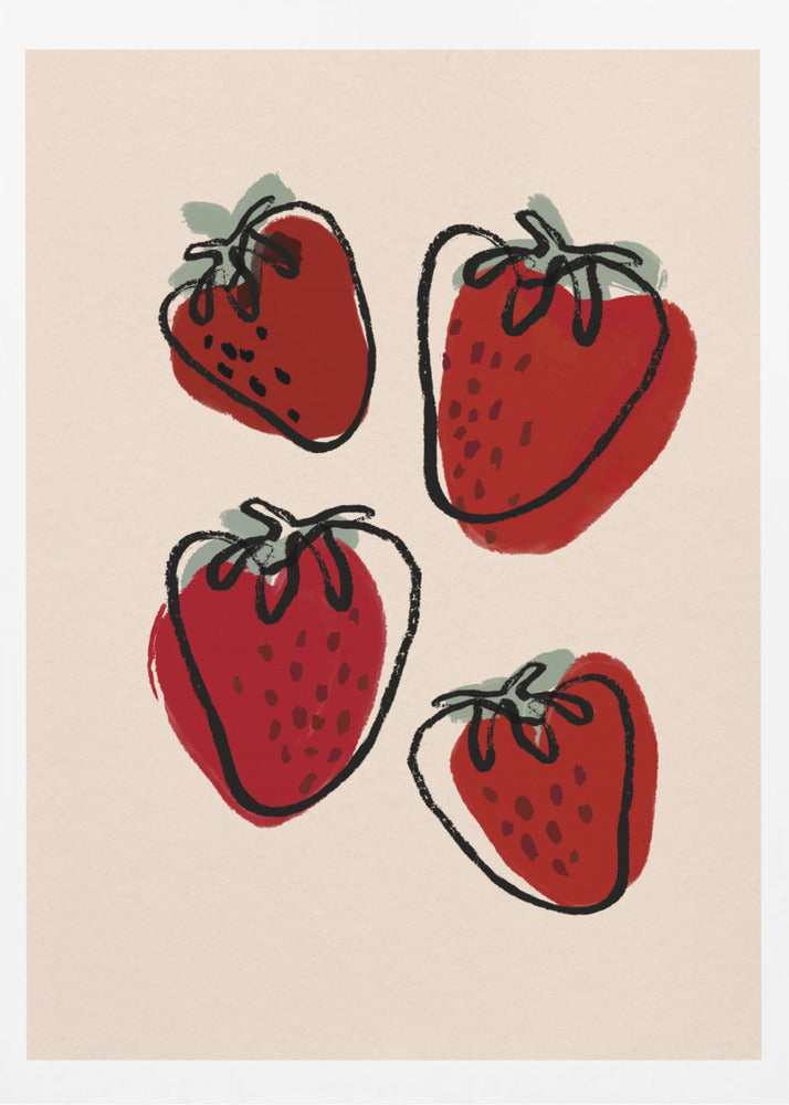 Mansikat | Julisteet - Taidevedokset