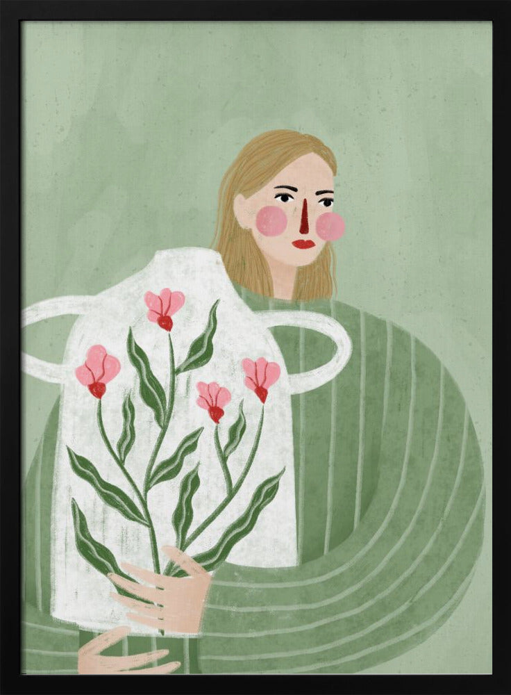 Die Frau mit der rosa Vase | Poster