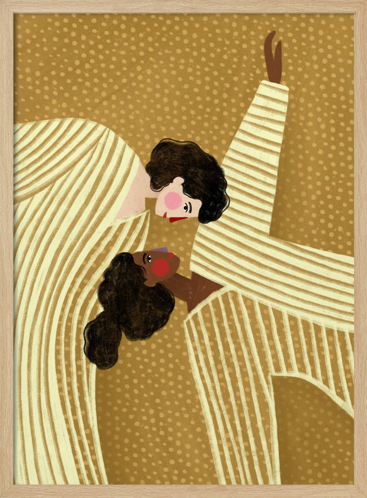 Zwei Linienfrauen | Poster