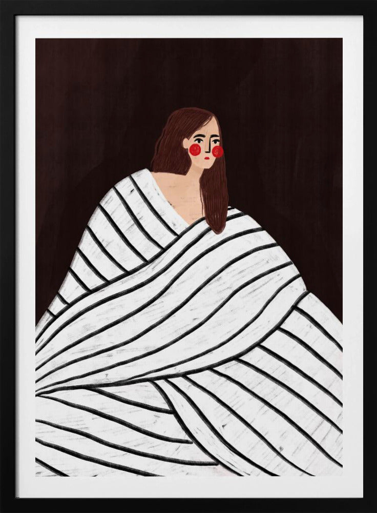 Die Frau mit den schwarz-weißen Streifen | Poster