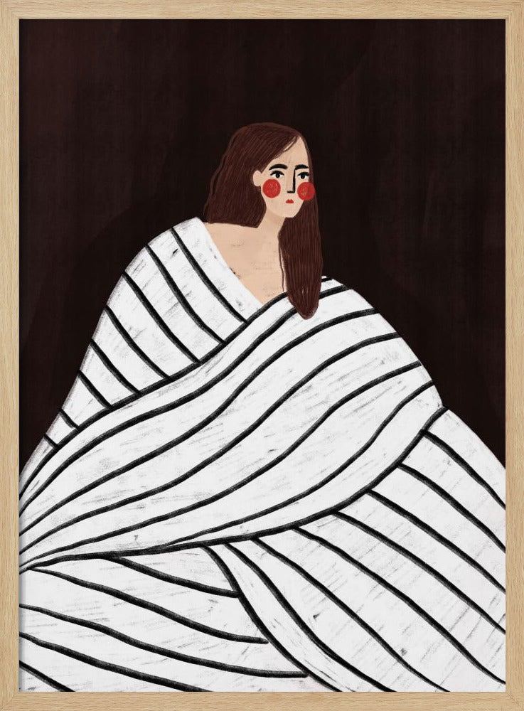 Die Frau mit den schwarz-weißen Streifen | Poster