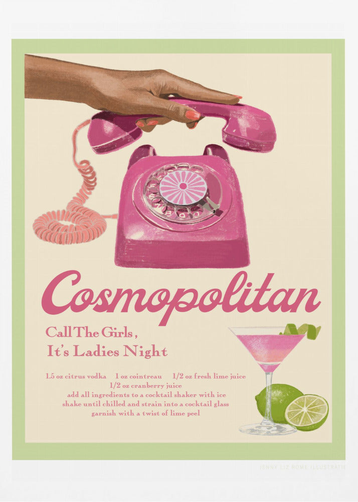 JLR Cocktails Cosmopolitan | Poster