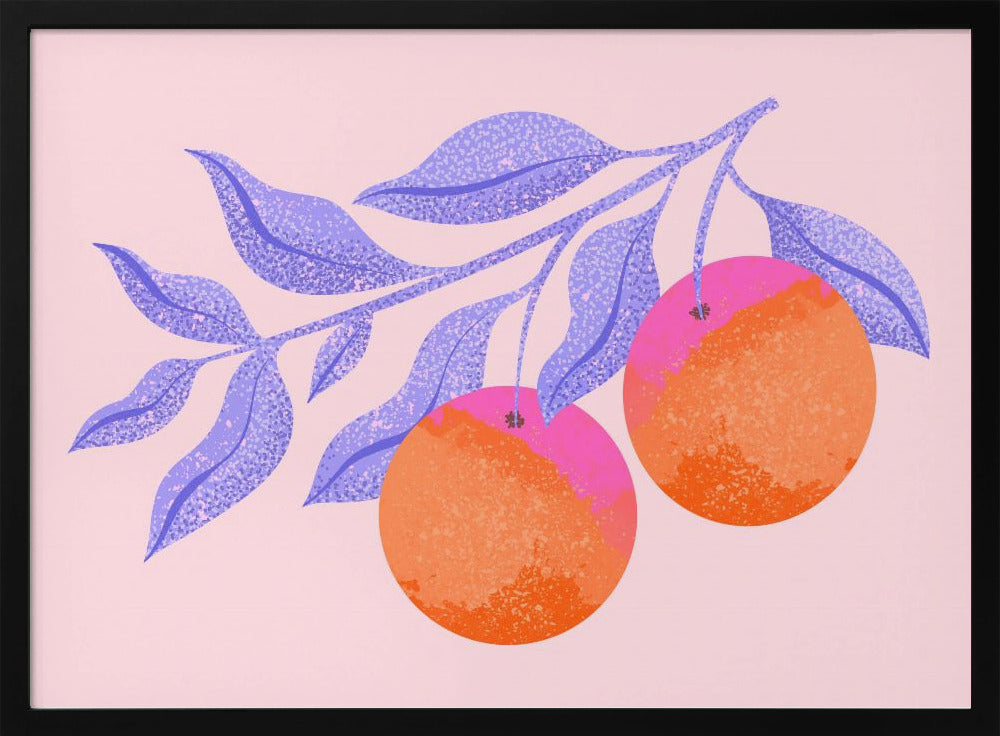 Abstrakter Orangenzweig | Poster