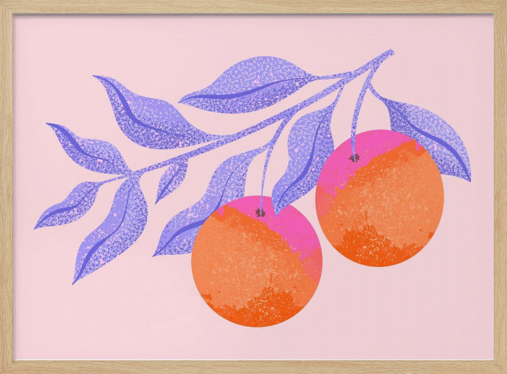 Abstrakter Orangenzweig | Poster