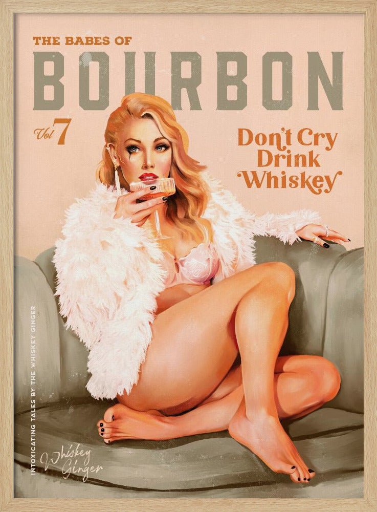 Babes of Bourbon Vol 7 Sexy Vintage Whiskey Pinup Girl | Poster