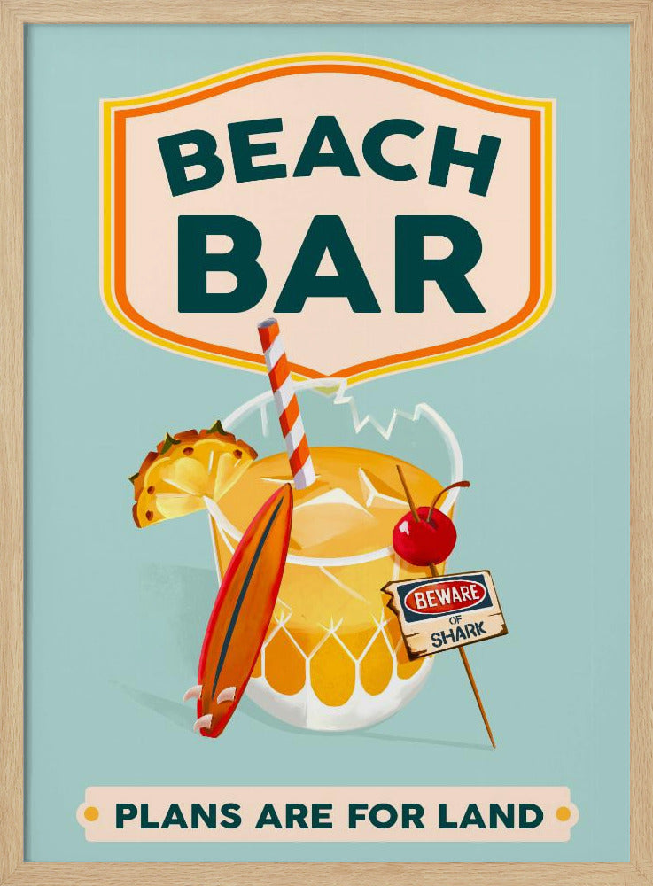 Beach Bar Summer Tropical Cocktail Bar Art | Poster