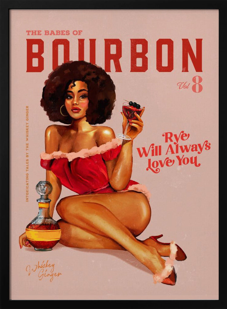 Babes of Bourbon Vol 8 Vintage Pinup Girl With Afro | Poster