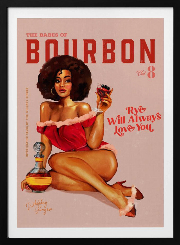 Babes of Bourbon Vol 8 Vintage Pinup Girl With Afro | Poster