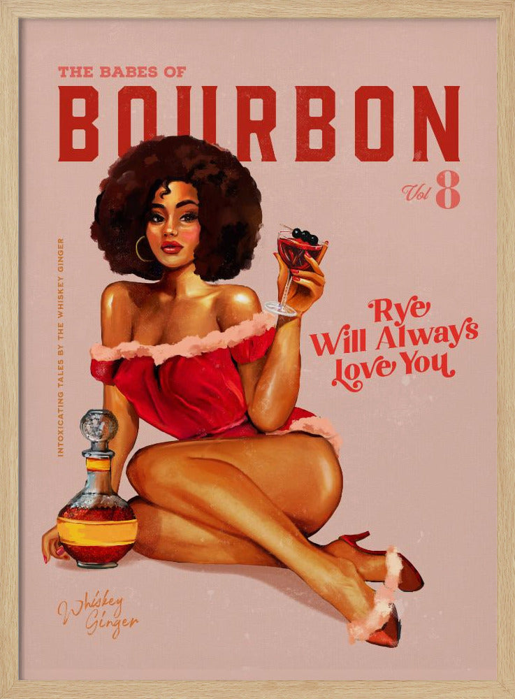 Babes of Bourbon Vol 8 Vintage Pinup Girl With Afro | Poster