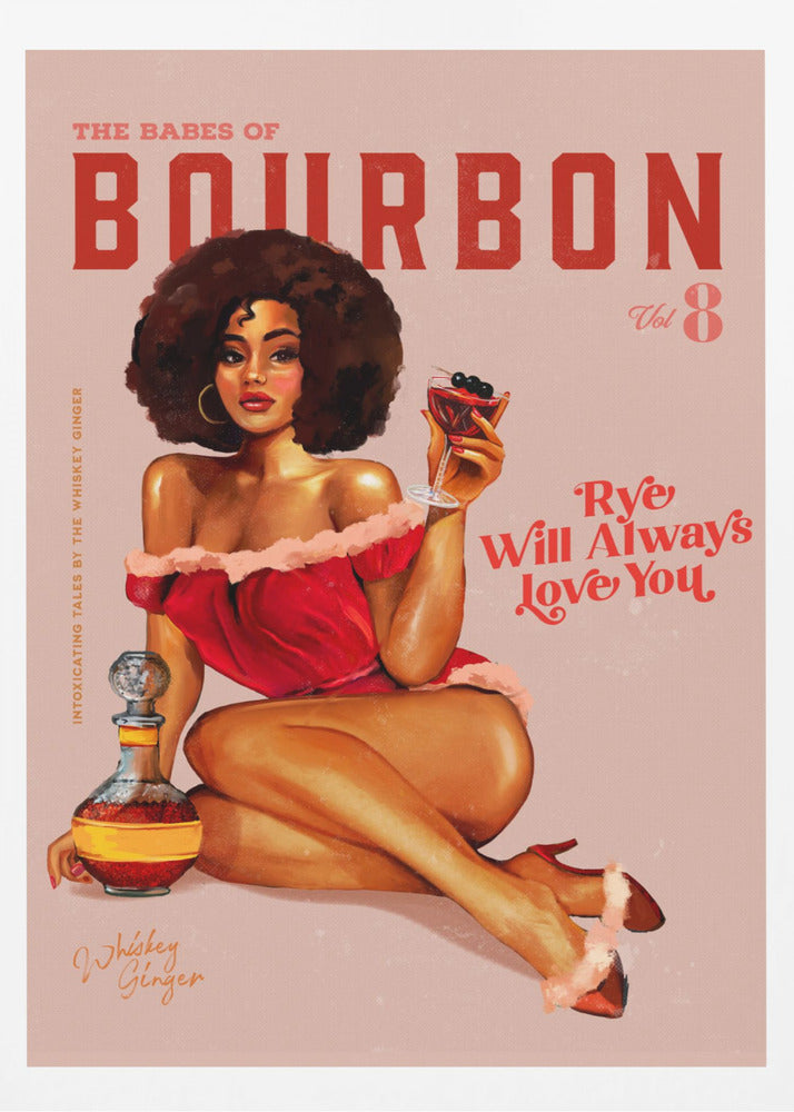 Babes of Bourbon Vol 8 Vintage Pinup Girl With Afro | Poster