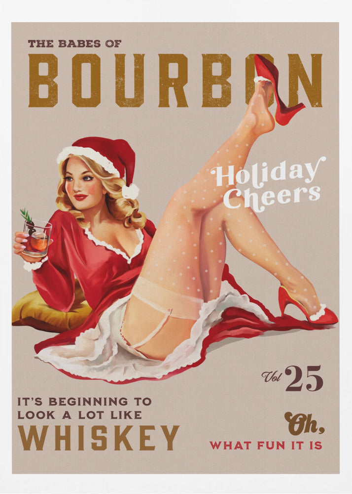 Babes of Bourbon Vol 25 Holiday Cheer Christmas Pinup | Poster
