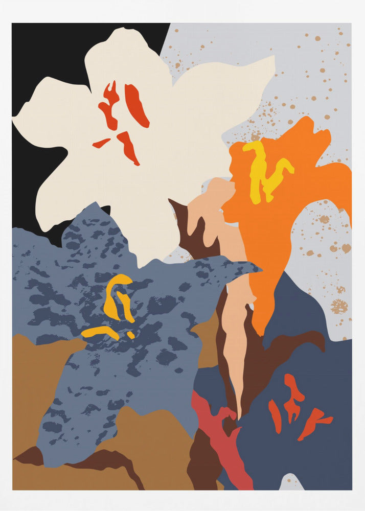 Abstract Lilies Close Up | Poster