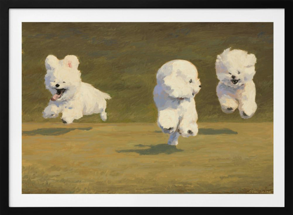 Three Dogs Running | Poster