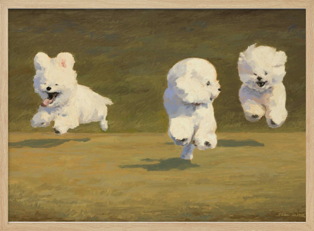 Three Dogs Running | Poster