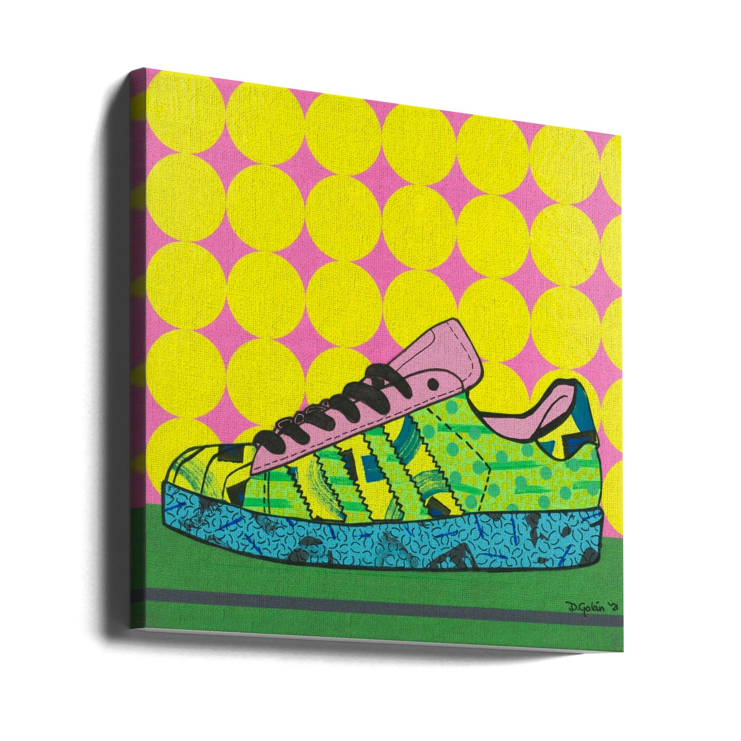 Superstar Green Pink Blue | Canvas