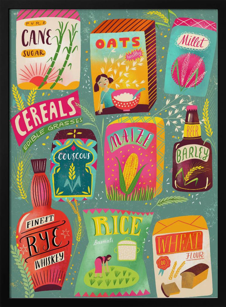 Buntes Müsli-Diagramm | Poster