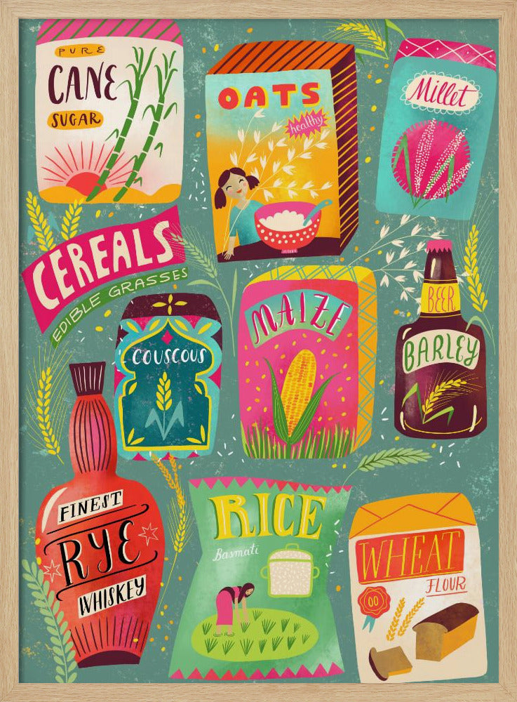 Buntes Müsli-Diagramm | Poster