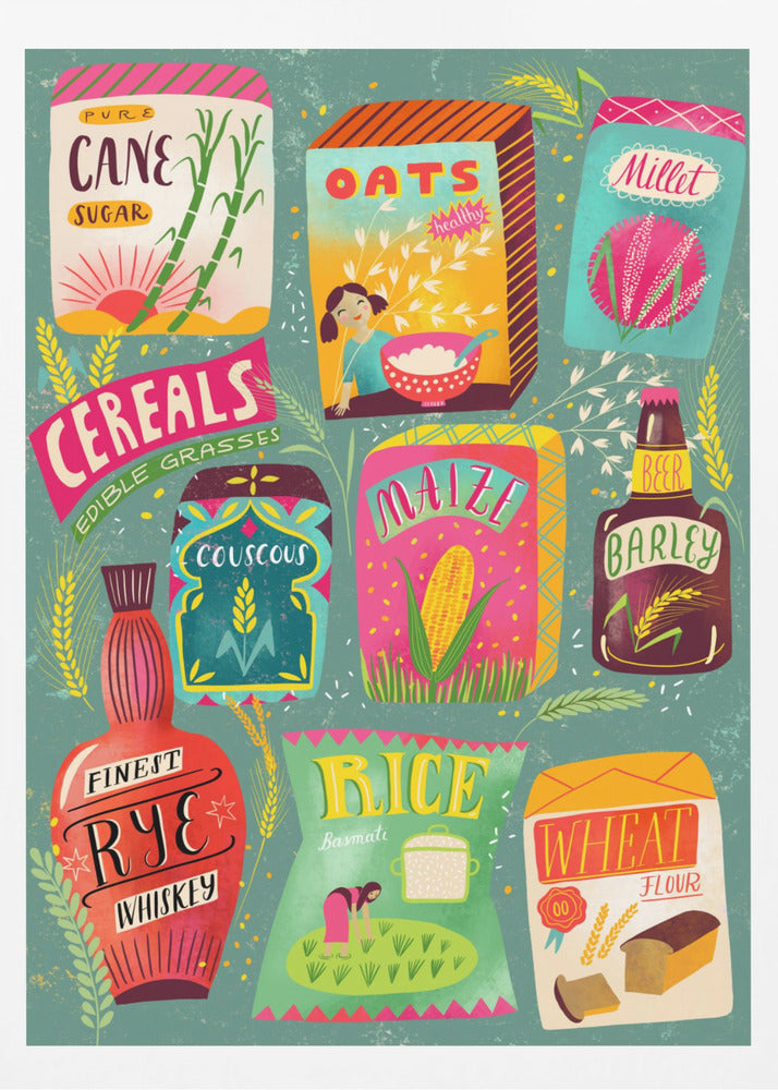 Buntes Müsli-Diagramm | Poster