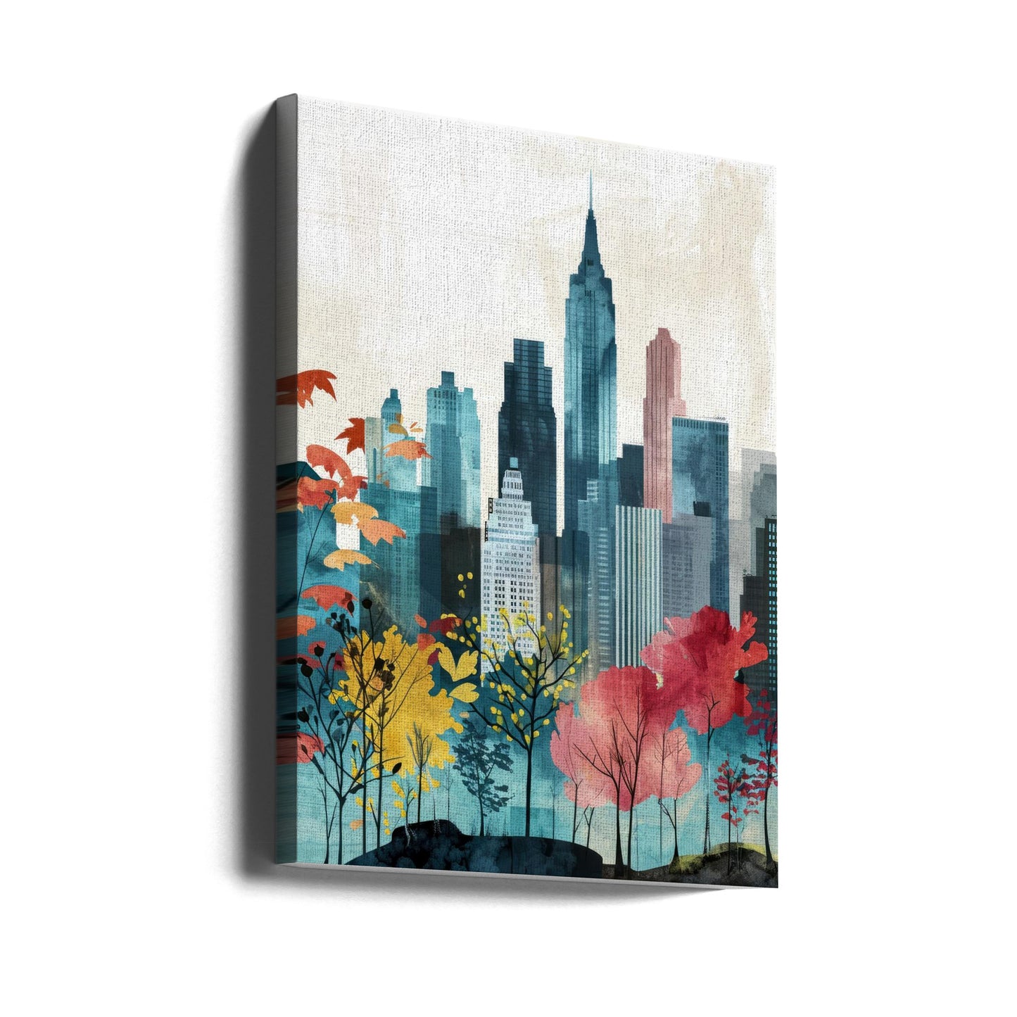 New York City Watercolor Digital Painting (1) | Canvas