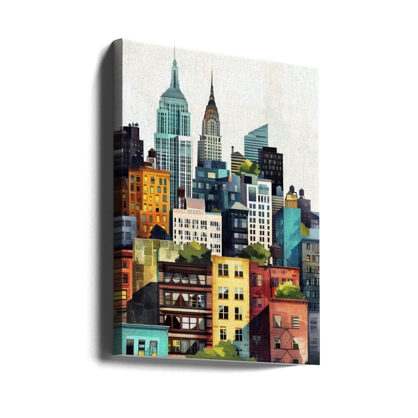 New York City Watercolor Digital Painting (2) | Canvas