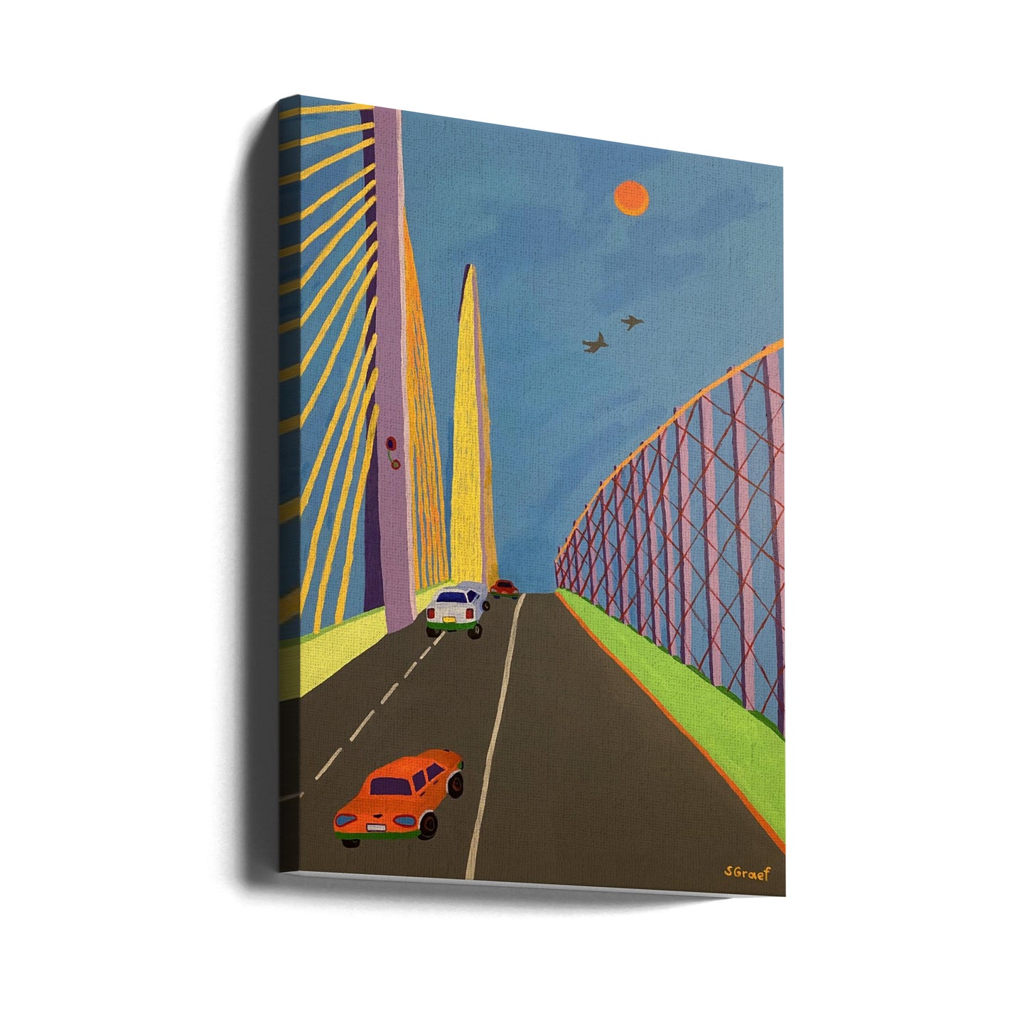 Driving Over the Sunshine Skyway Bridge | Canvas