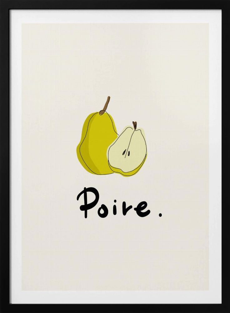 Moderne französische Obstkollektion „Birne / Poire“ | Poster