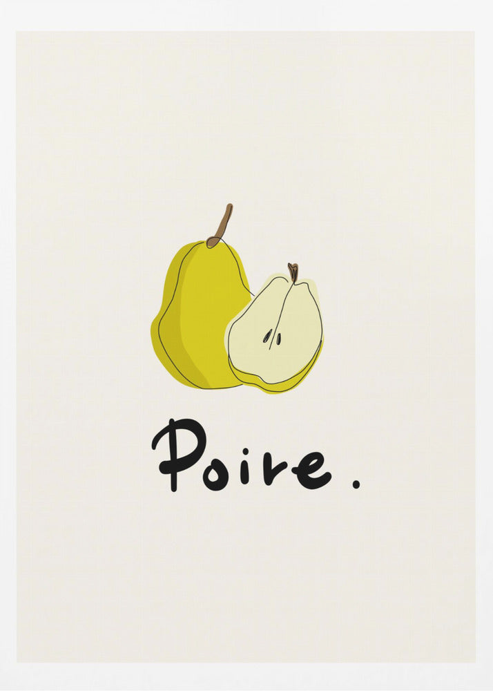 Moderne französische Obstkollektion „Birne / Poire“ | Poster