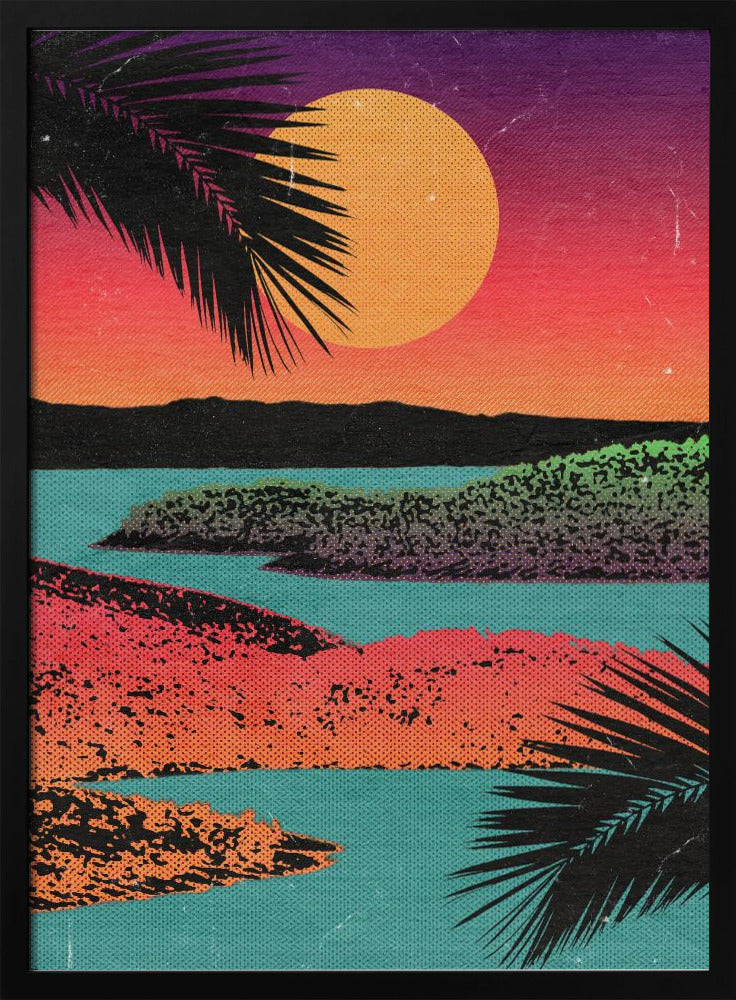 Retro-Sonnenuntergang | Poster