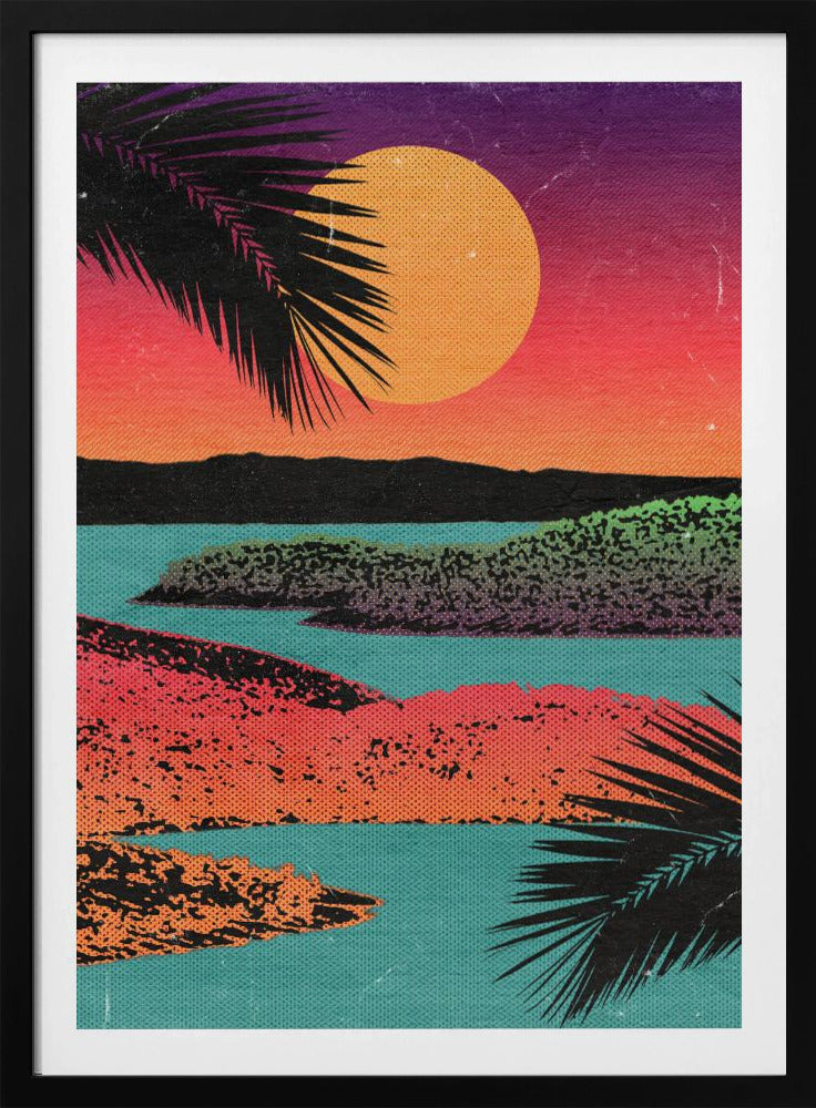 Retro-Sonnenuntergang | Poster